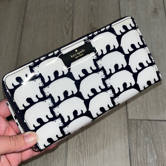 kate spade Handbags - kate spade Neda Daycation Polar Bear Accordion Zip Wallet